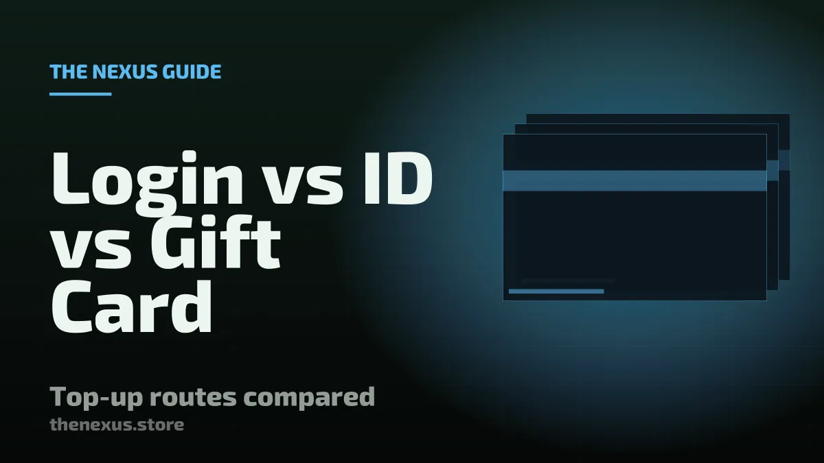 Login vs ID Top-Up vs Gift Card: How to Add Game Currency